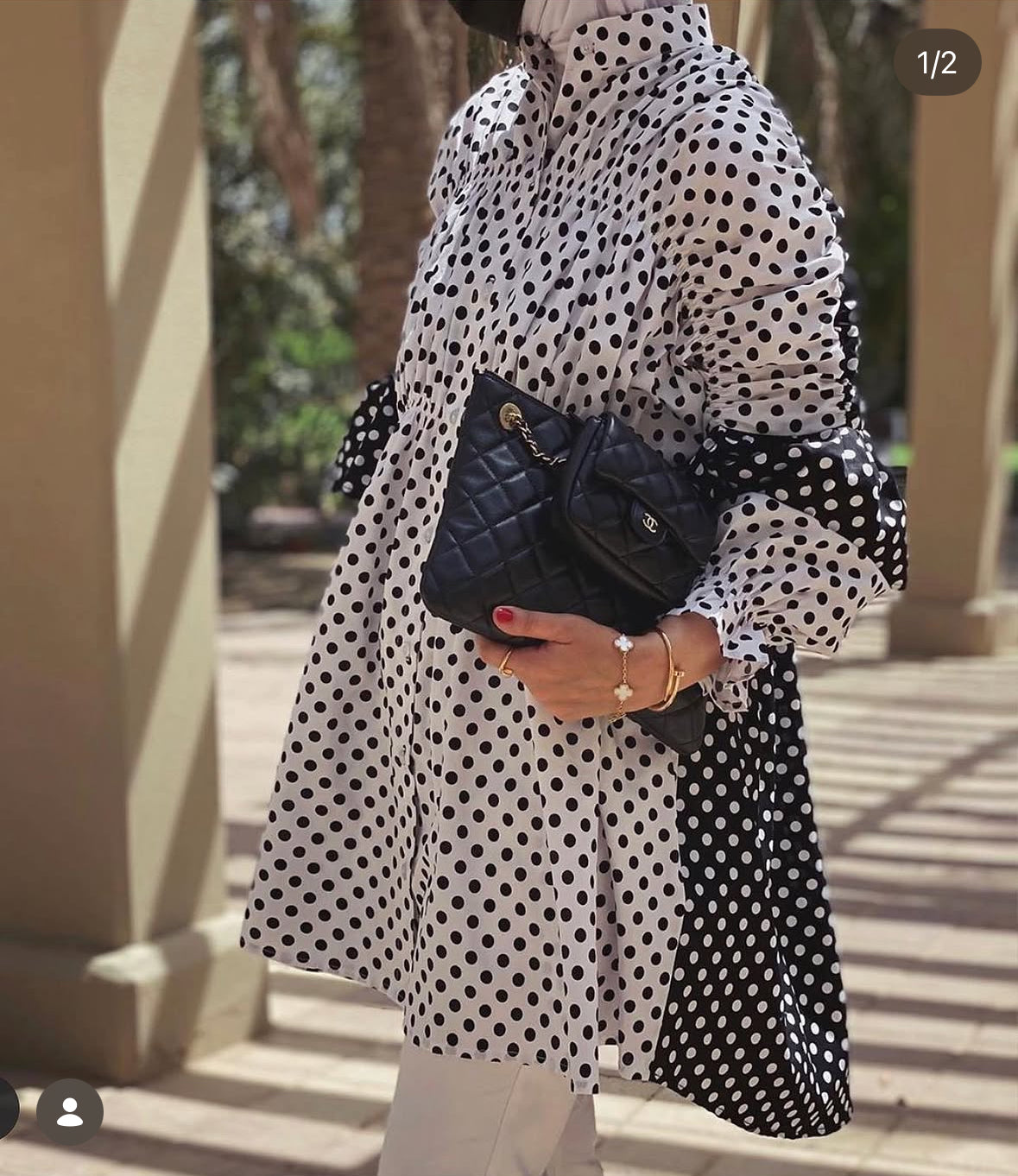 polka dot shirt